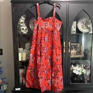 Floral Orange Paisley Sundress